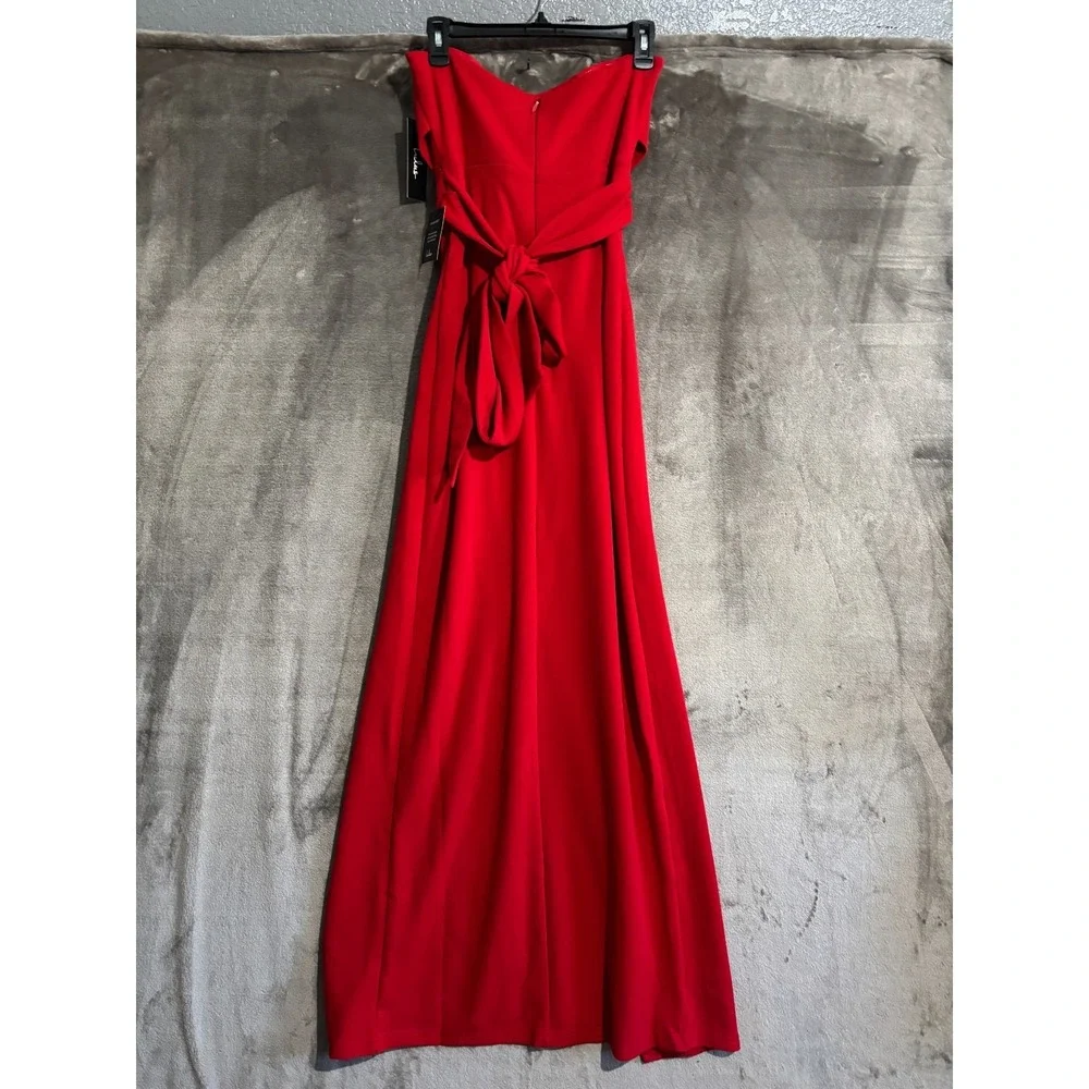 Lulus Own the Night Red Strapless Maxi Dress Women's Medium Red - Picture 13 of 16